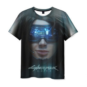 Мужская футболка 3D с принтом Cyberpunk 2077 в Санкт-Петербурге, 100% полиэфир | прямой крой, круглый вырез горловины, длина до линии бедер | cd projekt red | cyber | cyberpunk | cyberpunk 2077 | e3 | ps4 | rpg | v | xbox | будущее | девушка | игра | кибер | киберпанк | киберпанк 2077 | маска | от создателей ведьмака | очки | рпг
