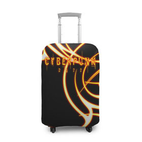 Чехол для чемодана 3D с принтом Cyberpunk 2077 в Санкт-Петербурге, 86% полиэфир, 14% спандекс | двустороннее нанесение принта, прорези для ручек и колес | action | cyberpunk | projekt red | rpg | игра | кибер | мир | панк | средневековья | фэнтези