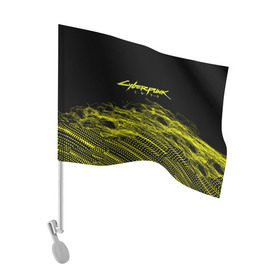 Флаг для автомобиля с принтом Cyber Punk 2077 в Санкт-Петербурге, 100% полиэстер | Размер: 30*21 см | cd projekt red | cyberpunk | cyberpunk 2077 | e3 | ps4 | rpg | v | xbox | будущее | киберпанк | киберпанк 2077 | от создателей ведьмака | рпг