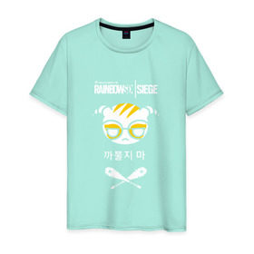 Мужская футболка хлопок с принтом Rainbow Six | Siege (Dokkaebi) в Санкт-Петербурге, 100% хлопок | прямой крой, круглый вырез горловины, длина до линии бедер, слегка спущенное плечо. | 
