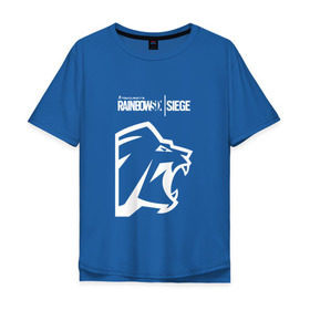 Мужская футболка хлопок Oversize с принтом Rainbow Six | Siege (Lion) в Санкт-Петербурге, 100% хлопок | свободный крой, круглый ворот, “спинка” длиннее передней части | 0x000000123 | e3 | lion | pro | rainbow six siege | леон | осада | рейнбоу сикс | сиейдж
