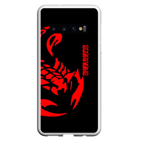 Чехол для Samsung Galaxy S10 с принтом Scorpions в Санкт-Петербурге, Силикон | Область печати: задняя сторона чехла, без боковых панелей | Тематика изображения на принте: scorpions | группа | скорпионс | хард | хардрок