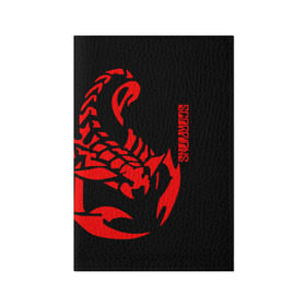 Обложка для паспорта матовая кожа с принтом Scorpions в Санкт-Петербурге, натуральная матовая кожа | размер 19,3 х 13,7 см; прозрачные пластиковые крепления | scorpions | группа | скорпионс | хард | хардрок