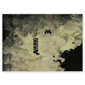 Поздравительная открытка с принтом Asking Alexandria в Санкт-Петербурге, 100% бумага | плотность бумаги 280 г/м2, матовая, на обратной стороне линовка и место для марки
 | aa | alexandria | asking | аа | александрия | аликсандрия | аскен | аскенг | аскин | аскинг | бен брюс | группа | дэнни уорсноп | метал | музыка | пост | рок | хэви | электроникор