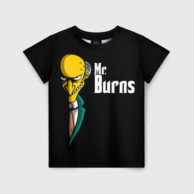 Детская футболка 3D с принтом Mr. Burns (Simpsons) в Санкт-Петербурге, 100% гипоаллергенный полиэфир | прямой крой, круглый вырез горловины, длина до линии бедер, чуть спущенное плечо, ткань немного тянется | burns | mr | mr. burns | simpsons | мистер бернс | симпсоны