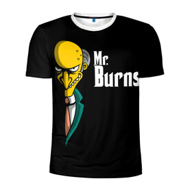Мужская футболка 3D спортивная с принтом Mr. Burns (Simpsons) в Санкт-Петербурге, 100% полиэстер с улучшенными характеристиками | приталенный силуэт, круглая горловина, широкие плечи, сужается к линии бедра | Тематика изображения на принте: burns | mr | mr. burns | simpsons | мистер бернс | симпсоны