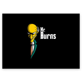 Поздравительная открытка с принтом Mr. Burns (Simpsons) в Санкт-Петербурге, 100% бумага | плотность бумаги 280 г/м2, матовая, на обратной стороне линовка и место для марки
 | burns | mr | mr. burns | simpsons | мистер бернс | симпсоны