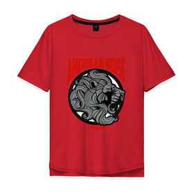 Мужская футболка хлопок Oversize с принтом Skillet - American noise в Санкт-Петербурге, 100% хлопок | свободный крой, круглый ворот, “спинка” длиннее передней части | Тематика изображения на принте: 