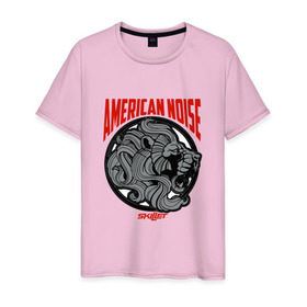 Мужская футболка хлопок с принтом Skillet - American noise в Санкт-Петербурге, 100% хлопок | прямой крой, круглый вырез горловины, длина до линии бедер, слегка спущенное плечо. | Тематика изображения на принте: 