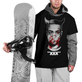 Накидка на куртку 3D с принтом XXX REVENGE в Санкт-Петербурге, 100% полиэстер |  | art | look at me | rap | revenge | tentacion | xxx | xxxtentacion