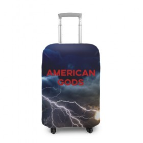 Чехол для чемодана 3D с принтом American Gods в Санкт-Петербурге, 86% полиэфир, 14% спандекс | двустороннее нанесение принта, прорези для ручек и колес | american gods | omg | американские боги | джиллиан андерсон | иэн макшейн | пабло шрайбер | фантастика | эмили браунинг