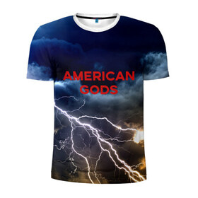 Мужская футболка 3D спортивная с принтом American Gods в Санкт-Петербурге, 100% полиэстер с улучшенными характеристиками | приталенный силуэт, круглая горловина, широкие плечи, сужается к линии бедра | american gods | omg | американские боги | джиллиан андерсон | иэн макшейн | пабло шрайбер | фантастика | эмили браунинг