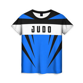 Женская футболка 3D с принтом Judo в Санкт-Петербурге, 100% полиэфир ( синтетическое хлопкоподобное полотно) | прямой крой, круглый вырез горловины, длина до линии бедер | judo | sport | дзюдо | дзюдоист | спорт