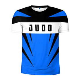 Мужская футболка 3D спортивная с принтом Judo в Санкт-Петербурге, 100% полиэстер с улучшенными характеристиками | приталенный силуэт, круглая горловина, широкие плечи, сужается к линии бедра | Тематика изображения на принте: judo | sport | дзюдо | дзюдоист | спорт