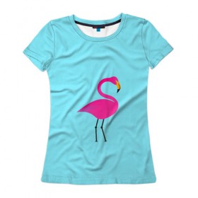 Женская футболка 3D с принтом Flamingo в Санкт-Петербурге, 100% полиэфир ( синтетическое хлопкоподобное полотно) | прямой крой, круглый вырез горловины, длина до линии бедер | 