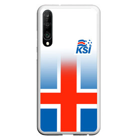 Чехол для Honor P30 с принтом KSI ICELAND SPORT в Санкт-Петербурге, Силикон | Область печати: задняя сторона чехла, без боковых панелей | 2019 | fc | football | football club | iceland | ksi | sport | исландия | кси | сборная исландии | спорт | спортивные | униформа | фирменные цвета | фк | футбол | футбольный клуб