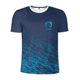 Мужская футболка 3D спортивная с принтом TEAM LIQUID E-SPORT в Санкт-Петербурге, 100% полиэстер с улучшенными характеристиками | приталенный силуэт, круглая горловина, широкие плечи, сужается к линии бедра | 2019 | blue | cybersport | esport | liquid | logo | pro league | team | team liquid | киберспорт | логотип | тим ликвид | фирменные цвета