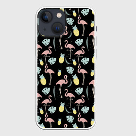 Чехол для iPhone 13 mini с принтом Розовый фламинго в Санкт-Петербурге,  |  | африка | крылья | мода | прикольные | природа | птица | розовый | фламинго | цвет | яркие
