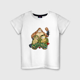 Детская футболка хлопок с принтом Battletoads в Санкт-Петербурге, 100% хлопок | круглый вырез горловины, полуприлегающий силуэт, длина до линии бедер | Тематика изображения на принте: battletoads | games | xbox