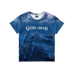 Детская футболка 3D с принтом God of WAR в Санкт-Петербурге, 100% гипоаллергенный полиэфир | прямой крой, круглый вырез горловины, длина до линии бедер, чуть спущенное плечо, ткань немного тянется | atreus | god of war | god of war 4 | gow | kratos | ps4 | атрей | бог войны | гов | зы4 | кратос | левиафан | мальчик | мимир | мировой змей | пиратs | руны | эксклюзив