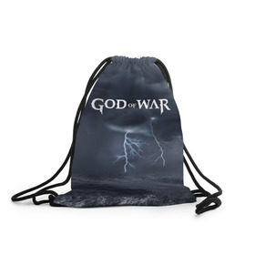 Рюкзак-мешок 3D с принтом God of WAR в Санкт-Петербурге, 100% полиэстер | плотность ткани — 200 г/м2, размер — 35 х 45 см; лямки — толстые шнурки, застежка на шнуровке, без карманов и подкладки | 