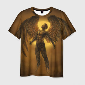 Мужская футболка 3D с принтом Deus Ex: Human Revolution в Санкт-Петербурге, 100% полиэфир | прямой крой, круглый вырез горловины, длина до линии бедер | action | rpg | ангел | бог | детройт | из | киберпанк | революция | стелс | человечества | экшен