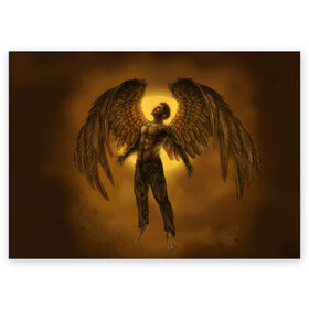 Поздравительная открытка с принтом Deus Ex: Human Revolution в Санкт-Петербурге, 100% бумага | плотность бумаги 280 г/м2, матовая, на обратной стороне линовка и место для марки
 | action | rpg | ангел | бог | детройт | из | киберпанк | революция | стелс | человечества | экшен
