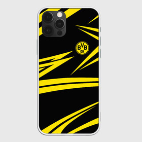 Чехол для iPhone 12 Pro с принтом BORUSSIA. в Санкт-Петербурге, силикон | область печати: задняя сторона чехла, без боковых панелей | borussia | fc | football | football club | geometry | sport | texture | боруссия | геометрия | спорт | спортивные | текстура | униформа | фирменные цвета | фк | футбол | футбольный клуб