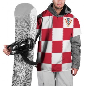 Накидка на куртку 3D с принтом Форма Хорватии в Санкт-Петербурге, 100% полиэстер |  | football | sport | команды чм | сборная хорватии | сборные по футболу | сборные чм | футбол | хорватия | чемпионат мира