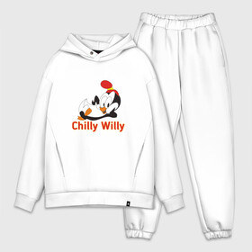 Мужской костюм хлопок OVERSIZE с принтом Chilly Willy в Санкт-Петербурге,  |  | Тематика изображения на принте: chilly | chilly willy | арт | животные | милые | мультфильмы | пингвины | чилли вилли