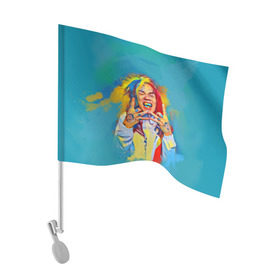 Флаг для автомобиля с принтом 6IX9INE PAINTS в Санкт-Петербурге, 100% полиэстер | Размер: 30*21 см | 6ix9ine | sixnine | tekashi