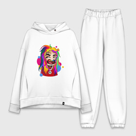 Женский костюм хлопок Oversize с принтом 6IX9INE COLORS в Санкт-Петербурге,  |  | 6ix9ine | sixnine | tekashi