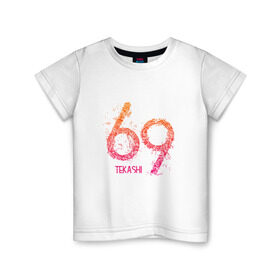 Детская футболка хлопок с принтом Tekashi69 в Санкт-Петербурге, 100% хлопок | круглый вырез горловины, полуприлегающий силуэт, длина до линии бедер | 6ix9ine | sixnine | tekashi