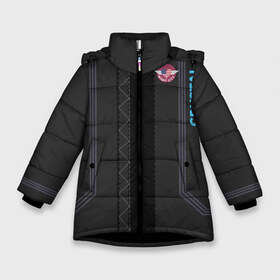 Зимняя куртка для девочек 3D с принтом Cyberpunk 2077 Куртка V в Санкт-Петербурге, ткань верха — 100% полиэстер; подклад — 100% полиэстер, утеплитель — 100% полиэстер. | длина ниже бедра, удлиненная спинка, воротник стойка и отстегивающийся капюшон. Есть боковые карманы с листочкой на кнопках, утяжки по низу изделия и внутренний карман на молнии. 

Предусмотрены светоотражающий принт на спинке, радужный светоотражающий элемент на пуллере молнии и на резинке для утяжки. | america | cd projekt red | crystal jock | cyberpunk | cyberpunk 2020 | cyberpunk 2077 | cyberpunk samurai | games | lines | samurai | v | игры | киберпанк | киберпанк 2077