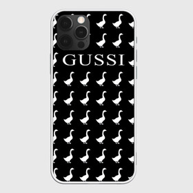 Чехол для iPhone 12 Pro Max с принтом Gussi Black в Санкт-Петербурге, Силикон |  | gucci | gussi ga ga ga | gussi gang | бренд | гусь | птица