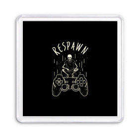 Магнит 55*55 с принтом respawn в Санкт-Петербурге, Пластик | Размер: 65*65 мм; Размер печати: 55*55 мм | bone | gamepad | skull | джойстик | скелет | череп