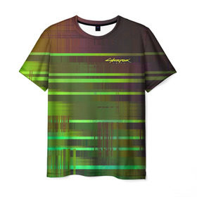 Мужская футболка 3D с принтом CYBERPUNK 2077 (НА СПИНЕ) в Санкт-Петербурге, 100% полиэфир | прямой крой, круглый вырез горловины, длина до линии бедер | 