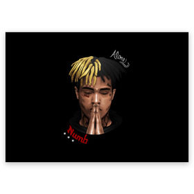 Поздравительная открытка с принтом XXXtentacion (Alone 3D) в Санкт-Петербурге, 100% бумага | плотность бумаги 280 г/м2, матовая, на обратной стороне линовка и место для марки
 | Тематика изображения на принте: alone | art | numb | rap | tentacion | xxxtentacion