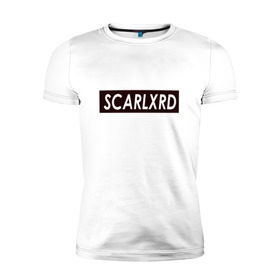 Мужская футболка премиум с принтом scarlxrd_black в Санкт-Петербурге, 92% хлопок, 8% лайкра | приталенный силуэт, круглый вырез ворота, длина до линии бедра, короткий рукав | scarlxrd | мариус