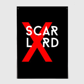 Постер с принтом scarlxrd_3 в Санкт-Петербурге, 100% бумага
 | бумага, плотность 150 мг. Матовая, но за счет высокого коэффициента гладкости имеет небольшой блеск и дает на свету блики, но в отличии от глянцевой бумаги не покрыта лаком | scarlxrd | мариус