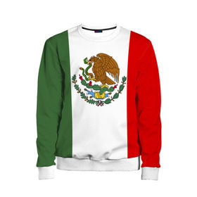 Детский свитшот 3D с принтом Мексика Чемпионат Мира в Санкт-Петербурге, 100% полиэстер | свободная посадка, прямой крой, мягкая тканевая резинка на рукавах и понизу свитшота | mexico | бразилия | мексика | сборная мексики | футбол | чемпионат мира