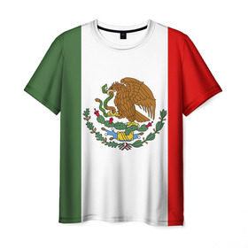 Мужская футболка 3D с принтом Мексика Чемпионат Мира в Санкт-Петербурге, 100% полиэфир | прямой крой, круглый вырез горловины, длина до линии бедер | mexico | бразилия | мексика | сборная мексики | футбол | чемпионат мира