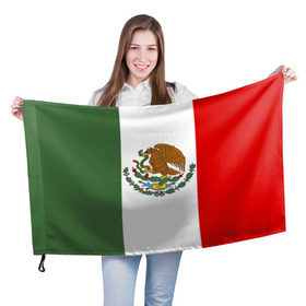Флаг 3D с принтом Мексика Чемпионат Мира в Санкт-Петербурге, 100% полиэстер | плотность ткани — 95 г/м2, размер — 67 х 109 см. Принт наносится с одной стороны | mexico | бразилия | мексика | сборная мексики | футбол | чемпионат мира