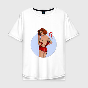 Мужская футболка хлопок Oversize с принтом Чили в Санкт-Петербурге, 100% хлопок | свободный крой, круглый ворот, “спинка” длиннее передней части | белье | девушка | купальник | перец | чили. красный