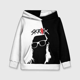 Детская толстовка 3D с принтом Skrillex в Санкт-Петербурге, 100% полиэстер | двухслойный капюшон со шнурком для регулировки, мягкие манжеты на рукавах и по низу толстовки, спереди карман-кенгуру с мягким внутренним слоем | john | moore | skrilex | skrillex | sonny | twipz | бростеп | джон | диджей | композитор | музыкант | мур | продюсер | скрайлекс | скрайллекс | скрилекс | скриллекс | сонни | хаус | электро