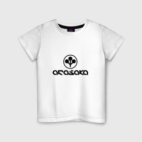 Детская футболка хлопок с принтом ARASAKA   CYBERPUNK 2077 в Санкт-Петербурге, 100% хлопок | круглый вырез горловины, полуприлегающий силуэт, длина до линии бедер | 