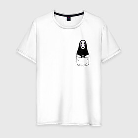 Мужская футболка хлопок с принтом Унесённые призраками в Санкт-Петербурге, 100% хлопок | прямой крой, круглый вырез горловины, длина до линии бедер, слегка спущенное плечо. | Тематика изображения на принте: spirited away | миядзаки | хаяо
