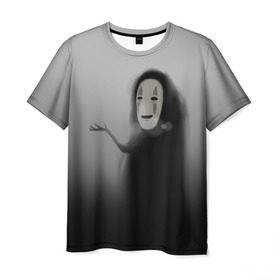 Мужская футболка 3D с принтом Унесенные призраками в Санкт-Петербурге, 100% полиэфир | прямой крой, круглый вырез горловины, длина до линии бедер | spirited away | миядзаки | хаяо