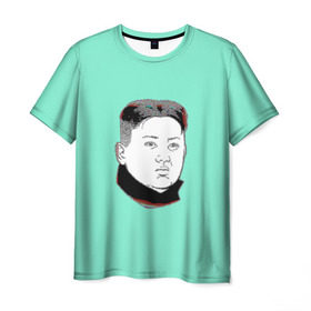 Мужская футболка 3D с принтом Ким чен ын в Санкт-Петербурге, 100% полиэфир | прямой крой, круглый вырез горловины, длина до линии бедер | 