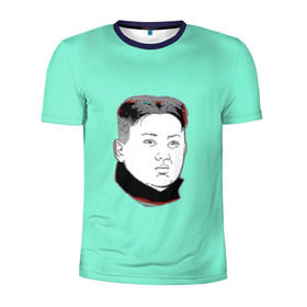 Мужская футболка 3D спортивная с принтом Ким чен ын в Санкт-Петербурге, 100% полиэстер с улучшенными характеристиками | приталенный силуэт, круглая горловина, широкие плечи, сужается к линии бедра | 